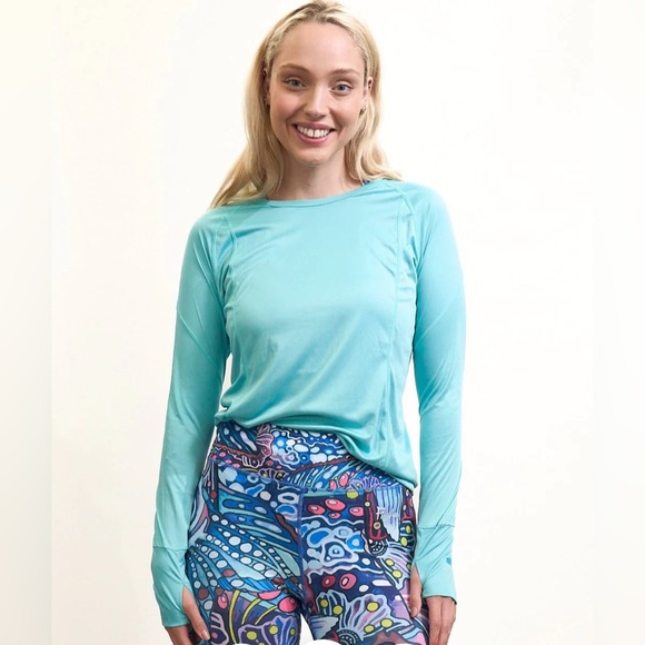 NWT FisheWear Backcast Sunshirt in Aqua; Size Small - Picture 5 of 14